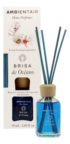 Aromatizante Difusor Varillas Perfumadas 50ml Ambientair Brisa De Océano