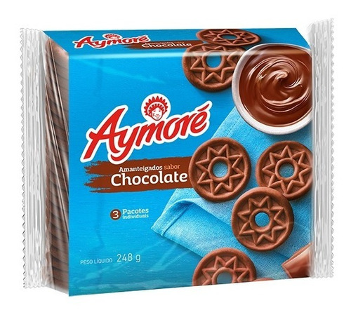 Biscoito Amanteigado Aymoré Chocolate 248g 