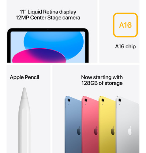 Tablet Apple iPad 11 Pulgadas 128 Gb Wifi 6 Chip A16 Amarill