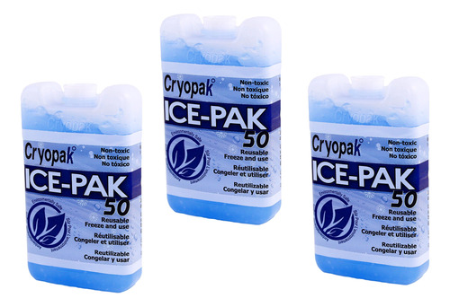 Cryopak Carcasa Rígida De Hielo, Reutilizables, De 3 x 5 Pu