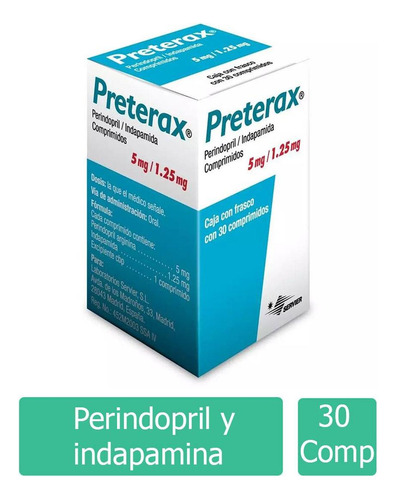 Preterax 5mg/1.25mg Caja Con 30 Comprimidos