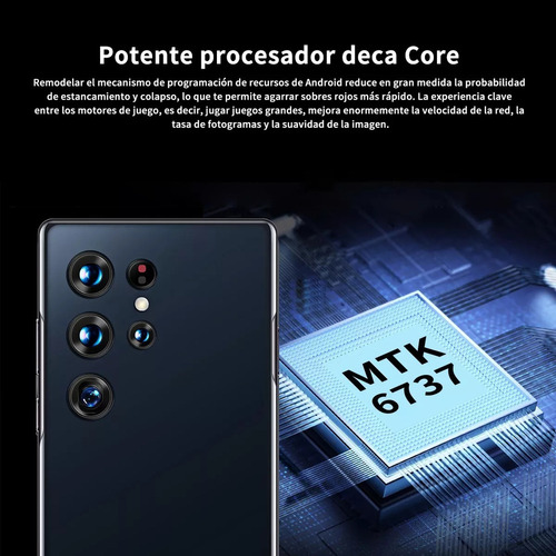 . Android Celulares 4g S22+ultra 6.82 Pulgadas Barato Ram3gb Y Rom64gb Negro