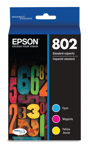 Epson T802 Durabrite Ultra Genuina Tinta Estándar De Tinta C