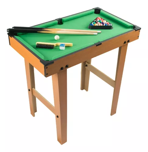 Jogo Mini Mesa de Bilhar Sinuca Compacta em Madeira Snooker com 2 Tacos  9cmx31cmx51cm - Camilo's Variedades