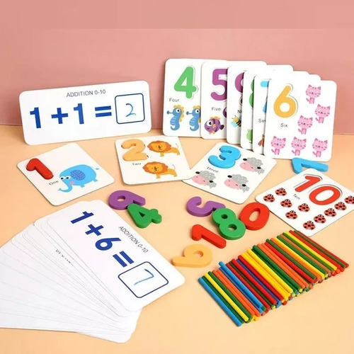 Juego De Madera Didactico Aprender Matematica Sumar Y Restar