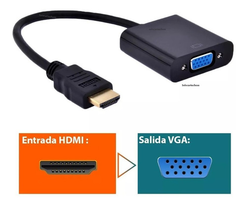 Imagen 4 de 4 de Convertidor Hdmi A Vga Video Monitor Laptop Ps3 Ps4 Xbox