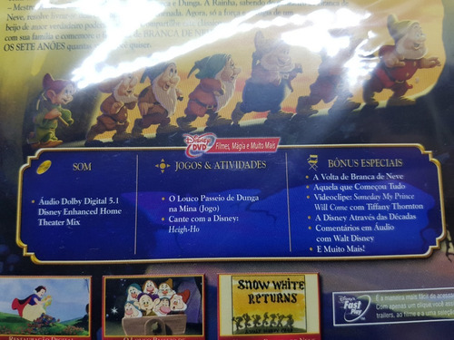 Branca De Neve E Os Sete Anões Dvd Duplo Lacrado - Original