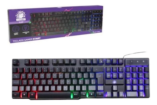 Teclado Gamer Nemesis Semi-mecânico Backlight Led Rgb Usb 5+