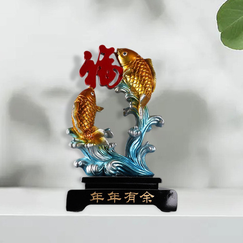 Estatua De Carpa Feng Shui, Salto De Carpa, Regalo De