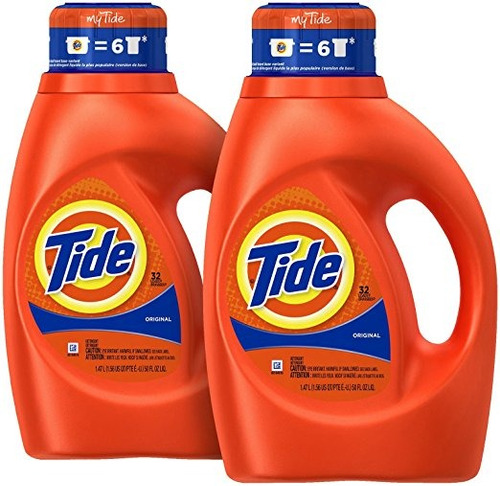 Tide Detergente Líquido - 50 Oz - Original Perfume - 2 Pk