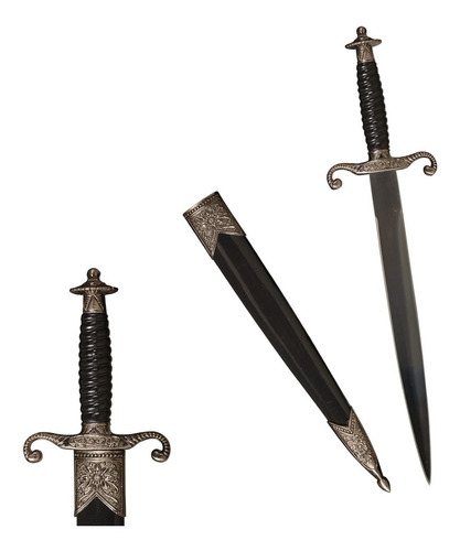 Espada Corta Occidental Daga Medieval Sombrero Y Serpientes