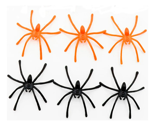 Araña Plástica Colores X 20 Unidades Decoración Halloween