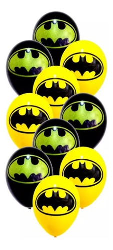 Globos Bombas Logo Batman Impresos X 20u