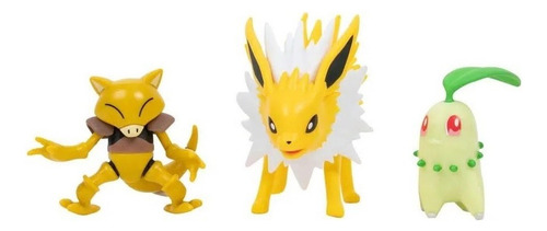 Boneco Pokemon Battle Set Pack Abra Chikorita Jolteon 2603
