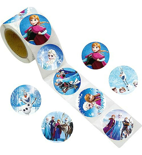 Stickers Frozen Fiesta Cumpleaños Infantil 500 Uds