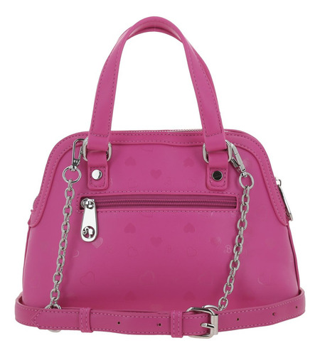 Bolsa Satchel Barbie Gorett Kylie Br25060-p Color Rosa Chicle Correa De Hombro Rosa Chicle Diseño De La Tela Corazón