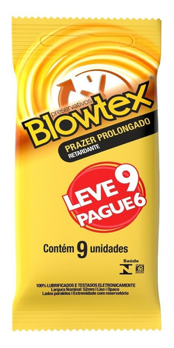 Preservativo Blowtex Retardante Com Lv9 Pg6