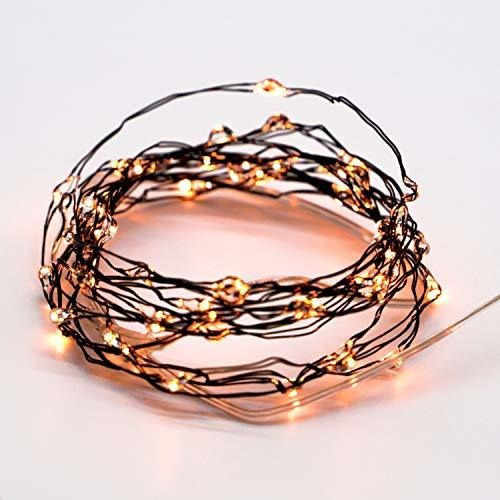 Miya Life Halloween Luces De Cadena Naranja 10ft 60leds Cabl