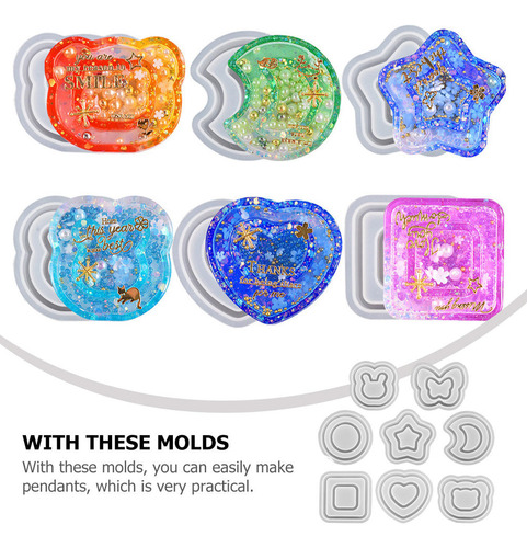 Moldes De Silicona De Arena Móvil Para Llaveros, Llaves Port
