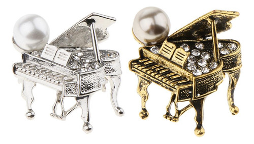 Broche De Forma Piano Elegante Retro Joyería De Moda Para