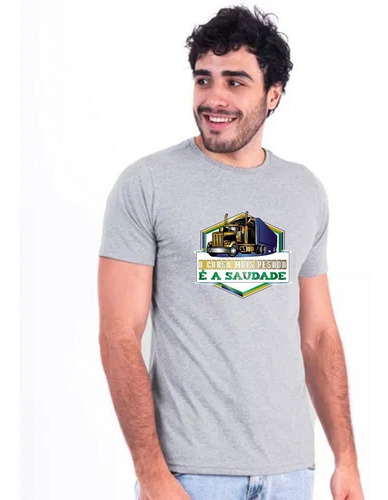 Imagem 2 de 5 de Camiseta Para Caminhoneiro - A Carga Mais Pesada É A Saudade