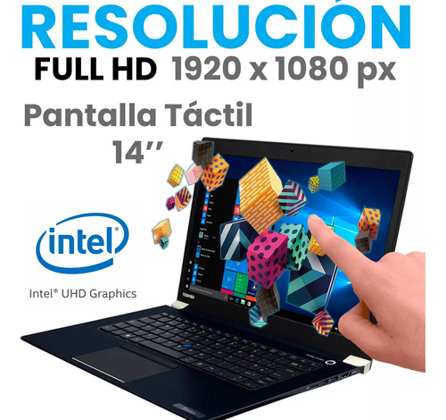 Laptop Toshiba Tactil Fhd Core I5 8th 16gb Ram 240gb Ssd (Reacondicionado)