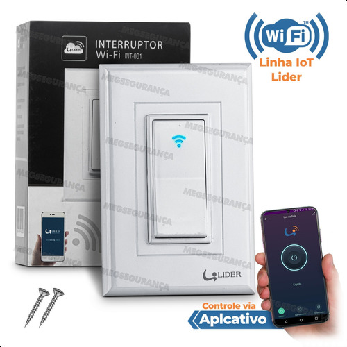Interruptor Simples Líder Wi-fi Acesso Remoto No App Int-001