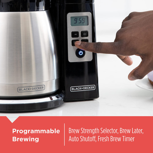 Cafetera Programable Térmica 12 Tazas Con Fuerza Y Vortex
