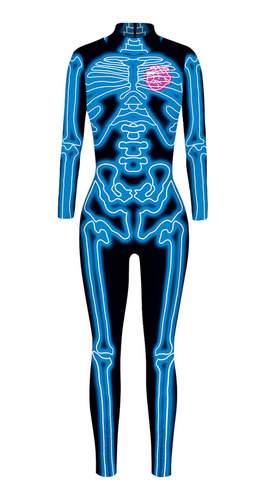 Esqueleto Digital Imprimir Halloween Cosplay Disfraz 2023