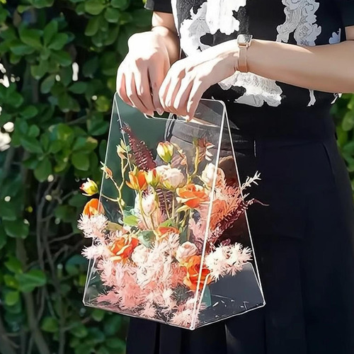 Bolsa De Transporte De Flores De Acrílico Bolsas De Ramo De