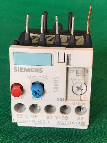 Relevador Bimetálico Siemens 1.1 A 1.6amp $330 Cod. 536