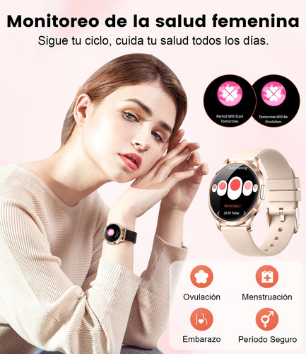 Lige Smartwatch Mujer Fv16-a Rosa 1.43 Hd Llamada Bluetooth Impermeable 100+ Modos Deportivos Para iPhone Andriod