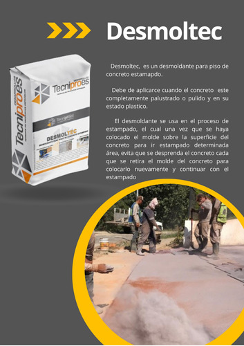 Desmoltec Desmoldante Para Concreto Estampado