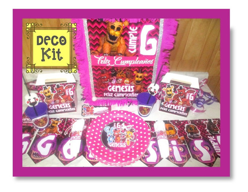 Kit Cumpleaños Personalizados Five Night´s At Freddy´s