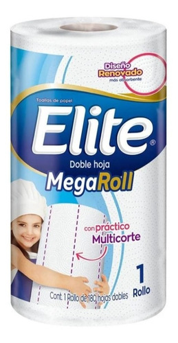 Toalla De Papel Elite Megaroll 1 Rollo De 180 Hojas Dobles