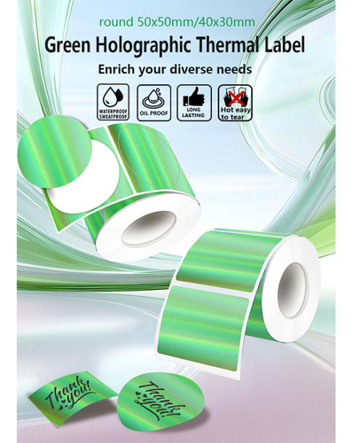 Papel De Impresión Térmica Láser Cuadrado/redondo Verde Para