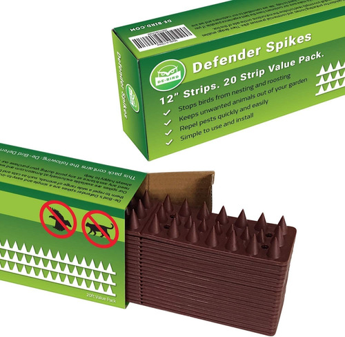 Tiras Repelentes De Animales De-bird Defender Spikes, 20u