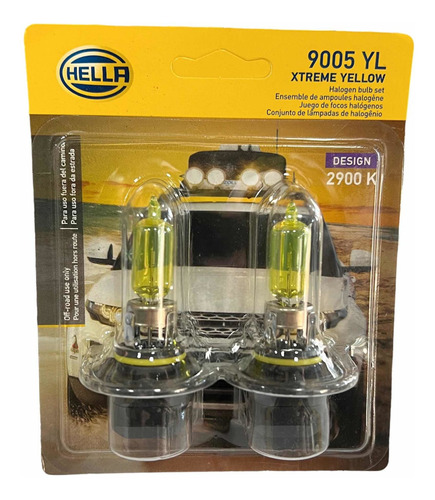 Ampolleta Halógena 9005 Yl Xtreme Yellow 12v 65w Hella