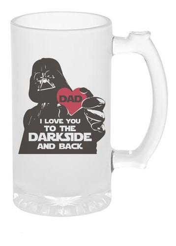 Tarro Cervecero Love You To The Darkside 16oz=473ml Satinado