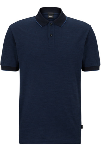 Polo Para Hombre Boss En Algodón Con Detalle En Contraste