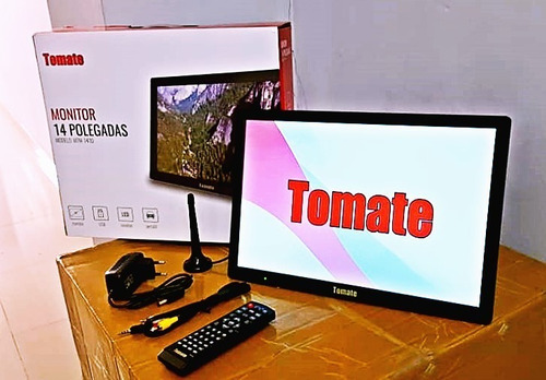 Imagem 1 de 6 de Tv Portátil Tomate Monitor 14´´ Digital Bateria Hdtv/dtv/isd