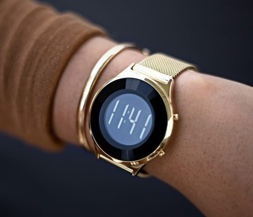 Relógio Technos Feminino Digital Crystal Dourado Bj3851ad/4p