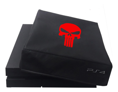 Funda Antipolvo Ps4 - Punisher -  Realizada En Ecocuero