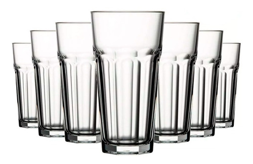 Vaso Facetado 480ml Casablanca X12 Vidrio Templado Pasabahce