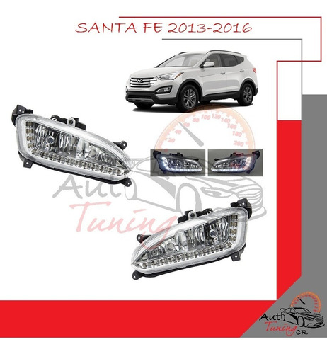 Imagen 1 de 1 de Halogenos Drl Hyundai Santa Fe 2013-2016