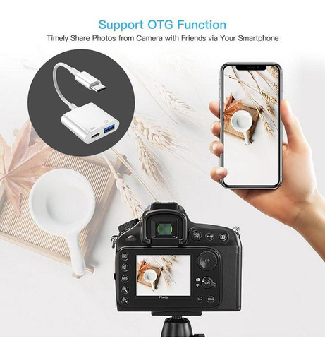Para Adaptador Otg Usb 3.0 Pd Tipo C, Carregamento Rápido,