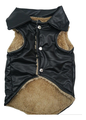 Parka Chaqueta Impermeable C/polar Para Mascotas Negro M