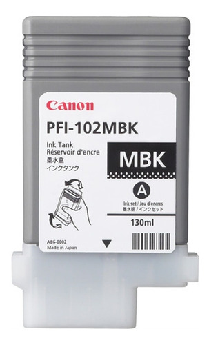 Cartucho de tinta preta fosca Canon Pfi-102mbk 0894b001aa