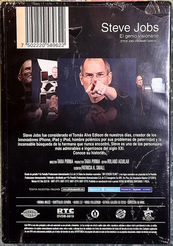 Dvd Video Esteve Jobs El Genio Visionario (Usado)