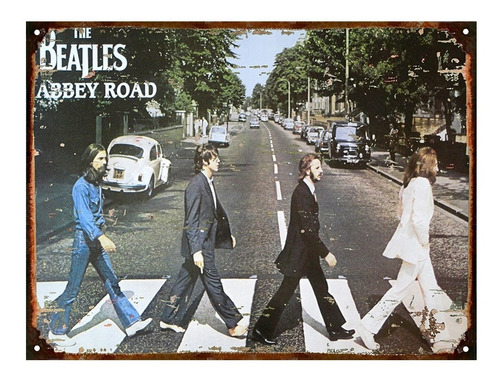 Cartel De Chapa The Beatles  M424 30x40cm